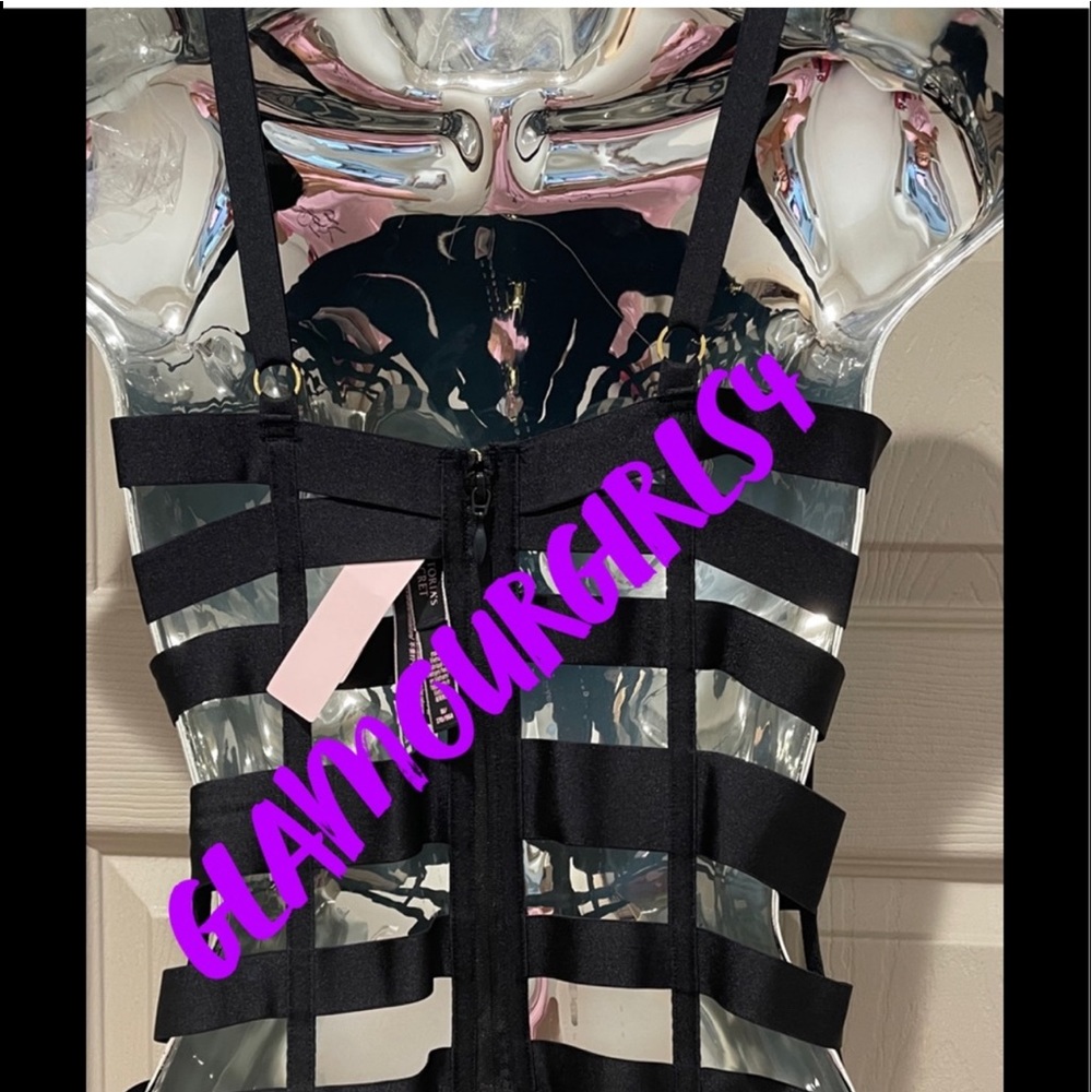 Victoria’s Secret Rare Black Bondage Corset NWT size Large - Picture 6 of 7
